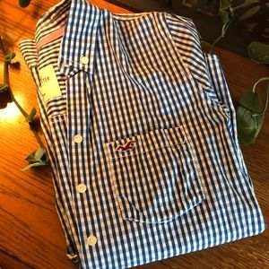 Hollister Checked Button Up Dress Shirt